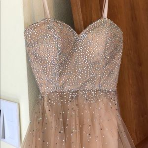 Tan La Femme Prom/Pageant Dress